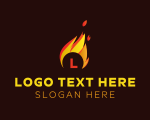 Hot - Blazing Fire Letter logo design