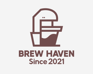 Coffeehouse - Brown Coffee Maker Machine logo design