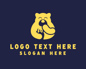 Zoo - Yellow Bear Food logo design