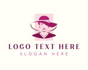 Elegant - Lady Fashion Hat logo design