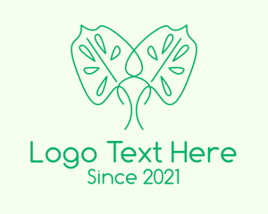 Green - Green Minimalist Leaf logo design