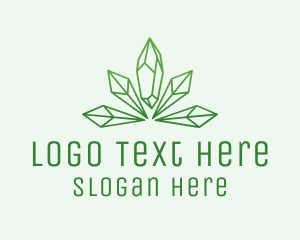 Weed - Crystal Weed Dispensary logo design