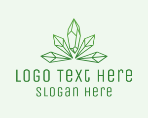 Herbal Medicine - Crystal Weed Dispensary logo design