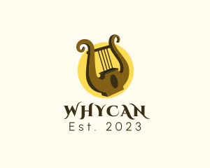 Instrument - Musical Lyre Instrument logo design