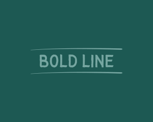 Underline - Hipster Chalkboard Handwritten logo design