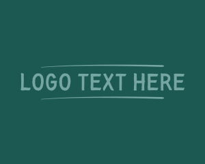 Underline - Green Chalkboard Business logo design