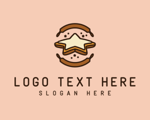 Rolling Pin - Pastry Star Biscuit logo design