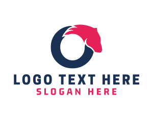 Farm - Modern O Horse logo design