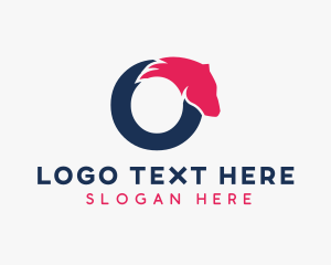 Horse - Modern O Horse logo design