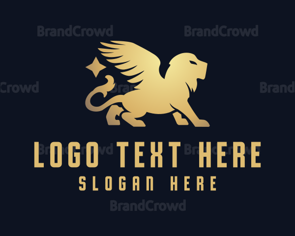 Golden Lion Premium Business Logo