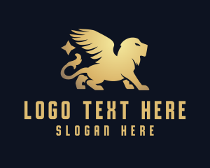 Golden Lion Premium Business logo design
