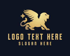 Golden Lion Premium Business Logo