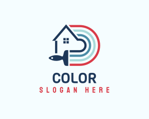 House Paint Brush Stripes Logo