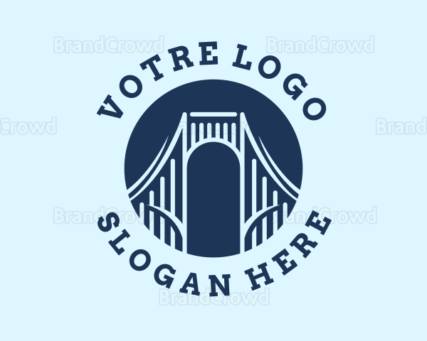 Blue Industrial Bridge Logo
