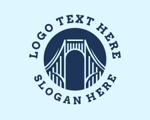 San Francisco - Blue Industrial Bridge logo design