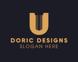 Doric - Greek Pillar Colum logo design