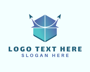 Shield Arrow Forwarding logo design