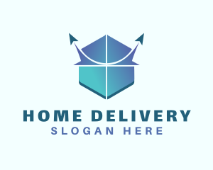 Shield Arrow Forwarding logo design