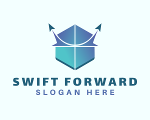 Shield Arrow Forwarding logo design