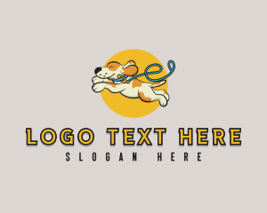Boston Terrier - Puppy Dog Leash logo design