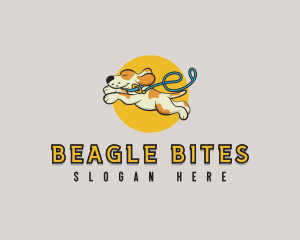 Beagle - Puppy Dog Leash logo design