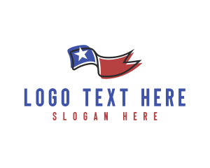 Campaign - Wavy American Flag logo design