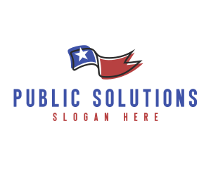 Government - Wavy American Flag logo design