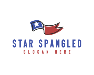 American - Wavy American Flag logo design