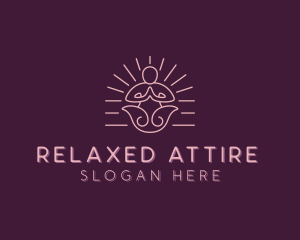 Yoga Relaxation Wellness logo design