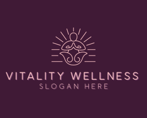 Yoga Relaxation Wellness logo design