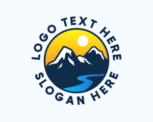 Explore - Mountain Alpine Landscape logo design