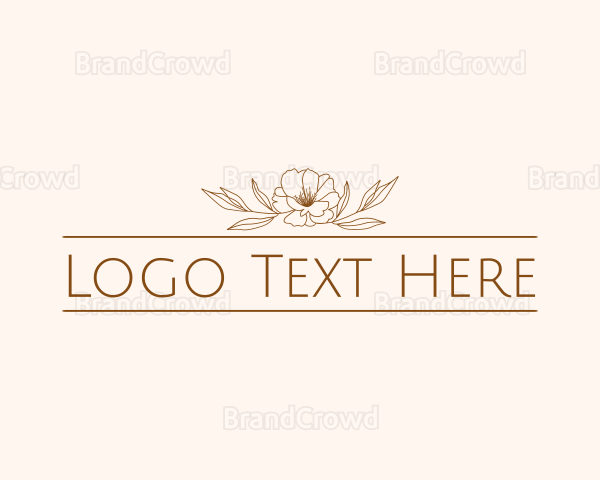 Yoga Aesthetic Floral Beauty Logo