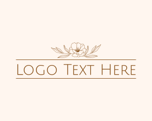 Aesthetic - Aesthetic Floral Wordmark logo design