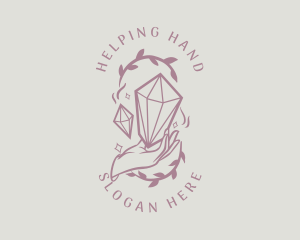 Hand - Crystals Jewelry Hand logo design