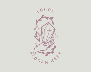 Lifestyle - Crystals Jewelry Hand logo design