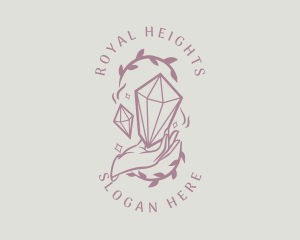 Crystals Jewelry Hand logo design