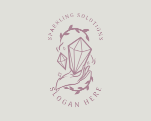 Brilliant - Crystals Jewelry Hand logo design