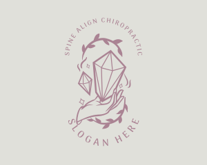 Crystals Jewelry Hand logo design