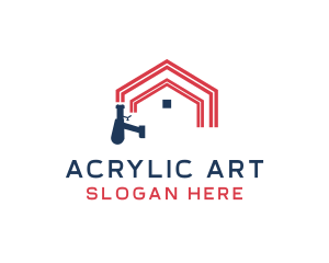 Airbrush Painting Home Improvement logo design