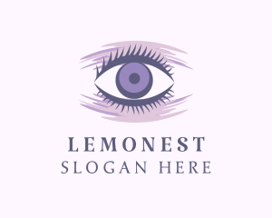 Makeup Tutorial - Purple Eyelash Extension logo design