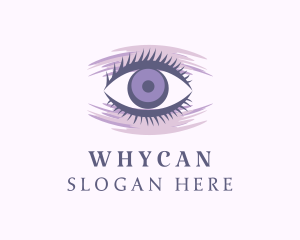 Beauty Vlogger - Purple Eyelash Extension logo design