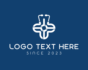 Medical Healthcare Stethoscope Logo