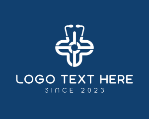 Med - Medical Healthcare Stethoscope logo design