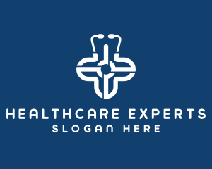 Medical Healthcare Stethoscope logo design