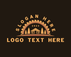 Cabin - Wood Cabin Carpentry logo design
