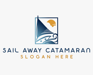 Yacht Sail Boat logo design