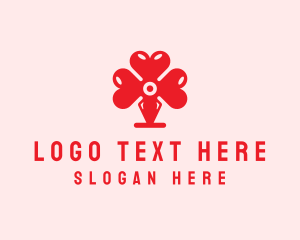 Mobile App - Red Valentine Heart logo design