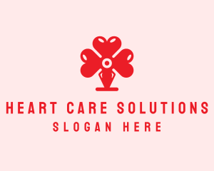 Red Valentine Heart logo design