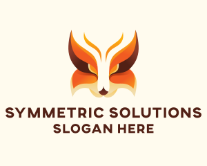 Symmetric - Wild Fox Animal logo design