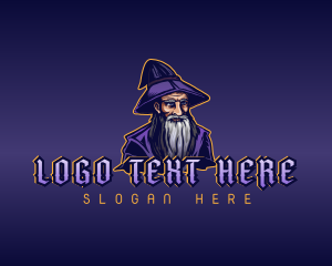 Character - Wizard Magician Sorcerer logo design